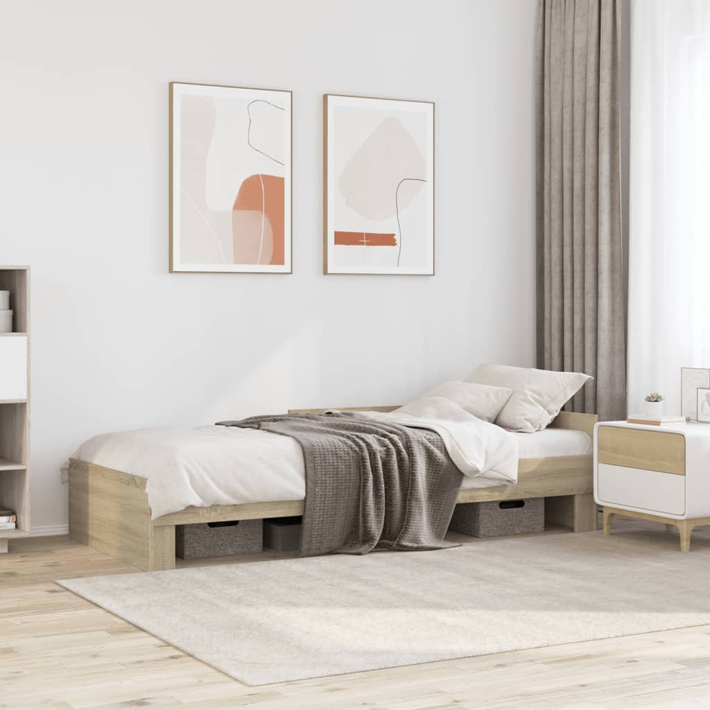 Giroletto senza Materasso Rovere Sonoma 90x190 cm in Truciolato | homemem39