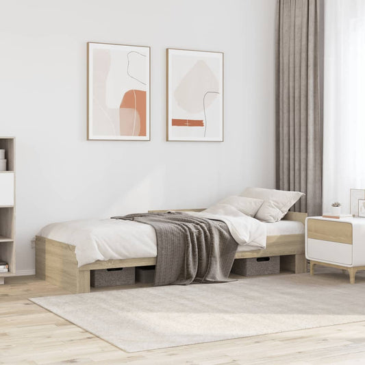 Giroletto senza Materasso Rovere Sonoma 90x190 cm in Truciolato | homemem39
