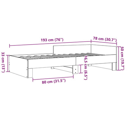 Giroletto Grigio Sonoma 75x190 cm in Legno Multistrato | homemem39