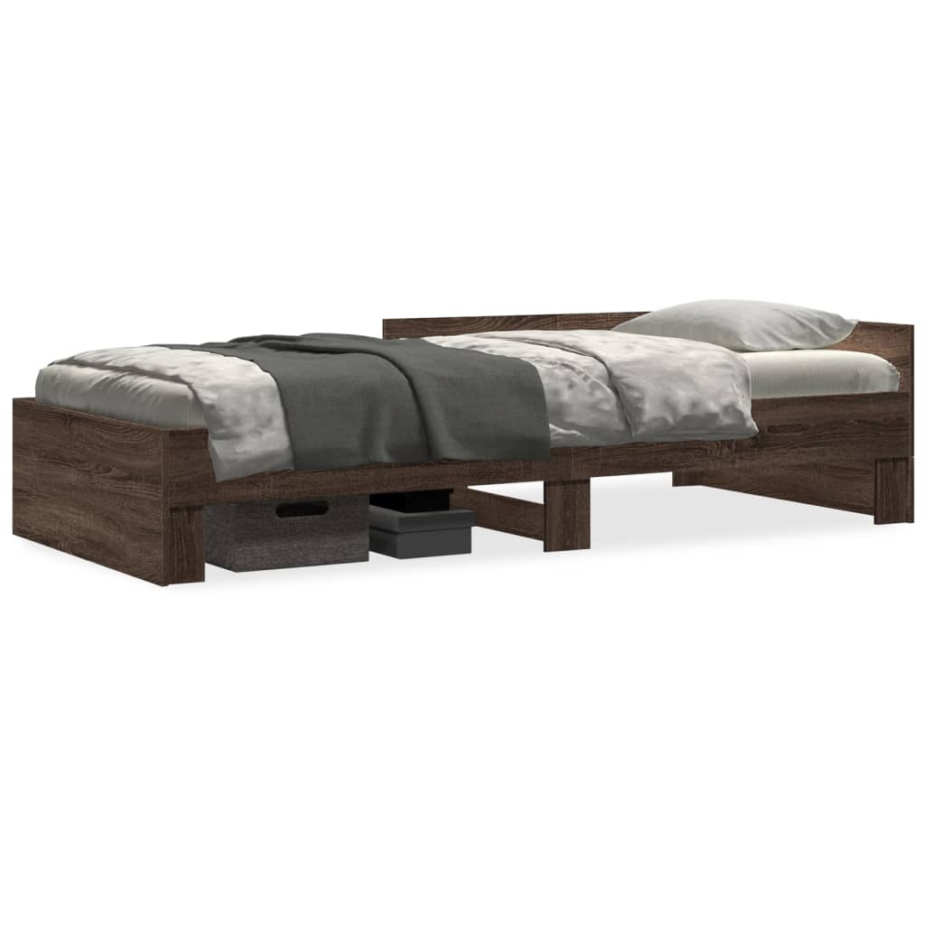 Giroletto senza Materasso Rovere Marrone 75x190cm in Truciolato | homemem39