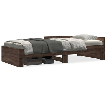 Giroletto senza Materasso Rovere Marrone 75x190cm in Truciolato | homemem39