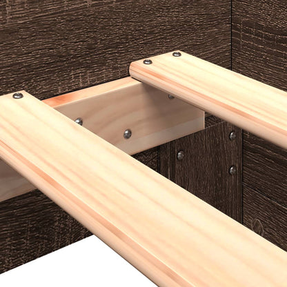 Giroletto senza Materasso Rovere Marrone 75x190cm in Truciolato | homemem39