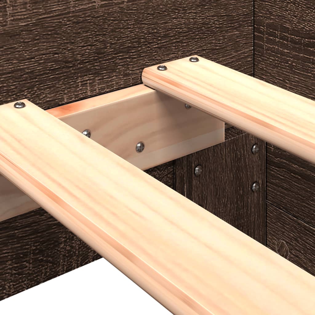 Giroletto senza Materasso Rovere Marrone 75x190cm in Truciolato - homemem39