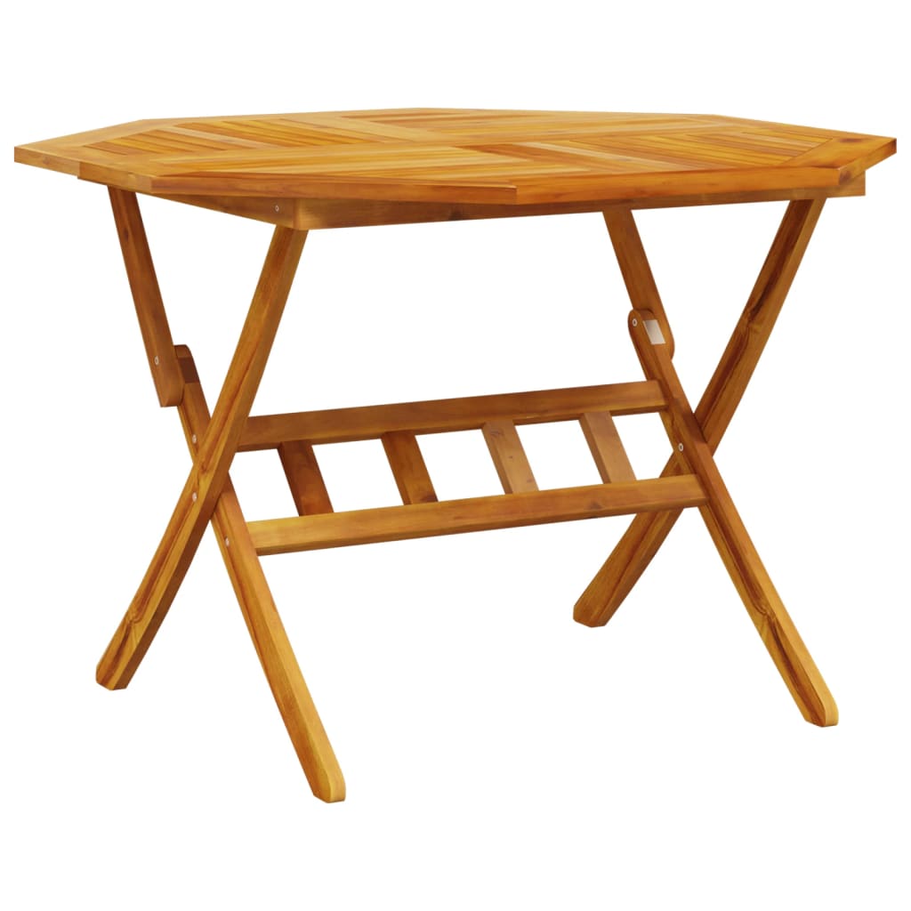 Set Pranzo da Giardino Pieghevole 5pz Legno Massello di Acacia | homemem39