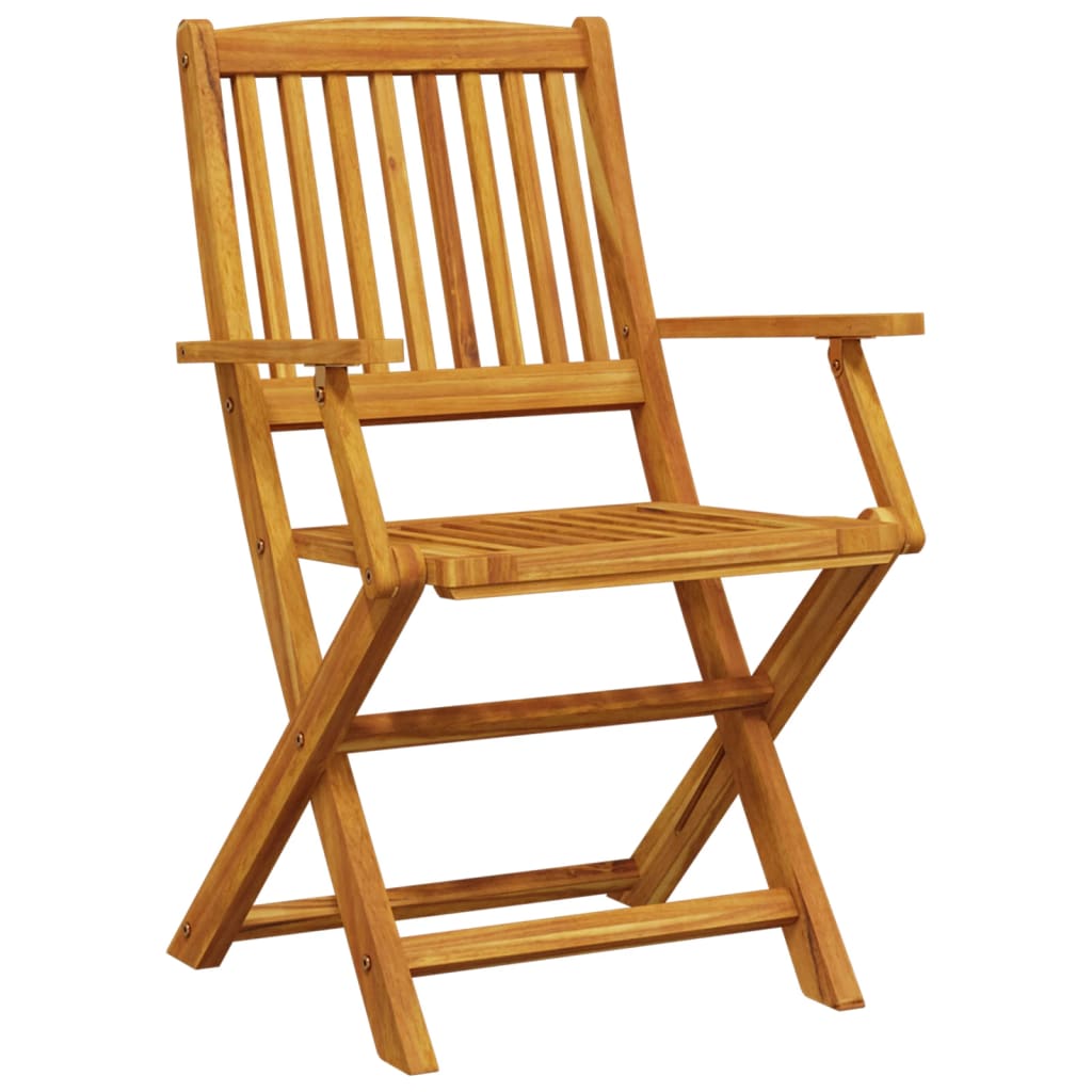 Set Pranzo da Giardino Pieghevole 5pz Legno Massello di Acacia | homemem39