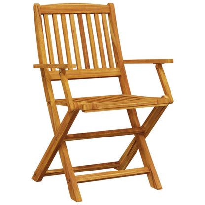 Set Pranzo da Giardino Pieghevole 5pz Legno Massello di Acacia | homemem39