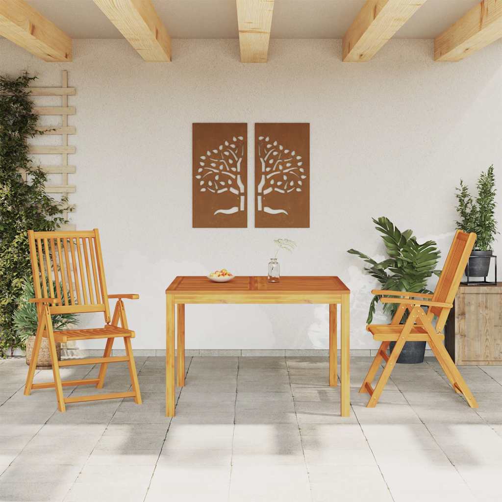 Set da Pranzo per Giardino 3 pz in Legno Massello di Acacia | homemem39