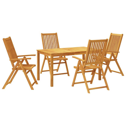 Set da Pranzo per Giardino 5 pz 140x80x74 cm