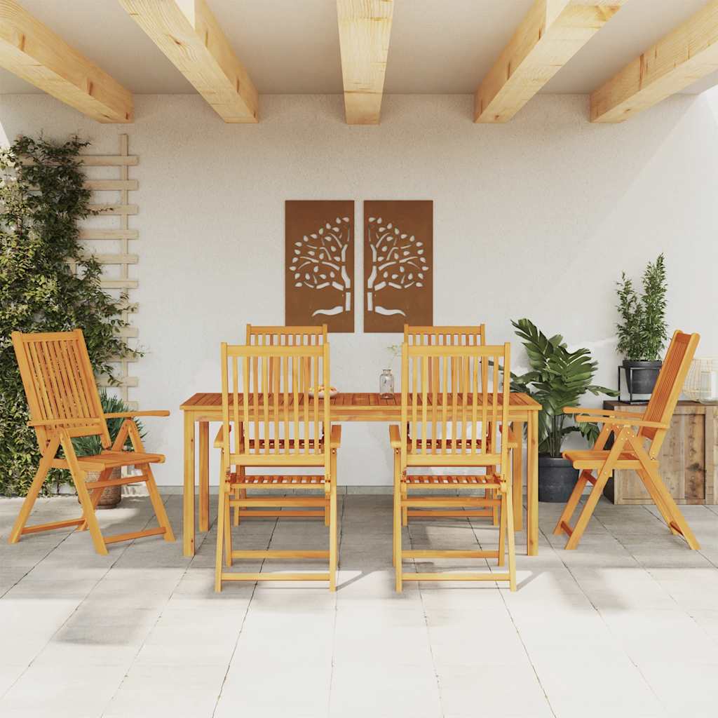 Set da Pranzo da Giardino 7 pz 180x90x75 cm