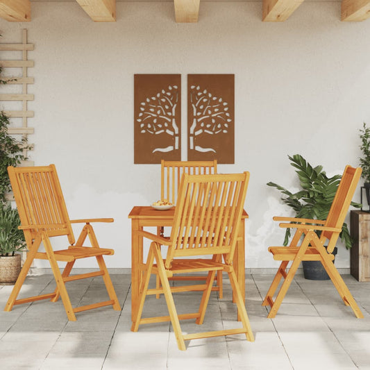 Set da Pranzo per Giardino 5 pz in Legno Massello di Acacia - homemem39