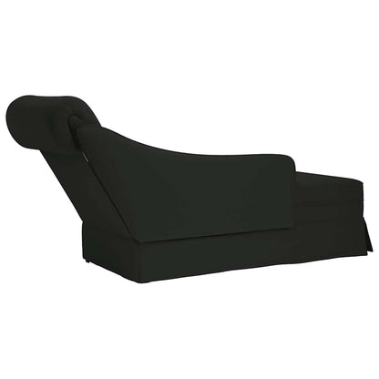 Sdraio con Capezzale e Bracciolo Destro in Velluto Nero - homemem39