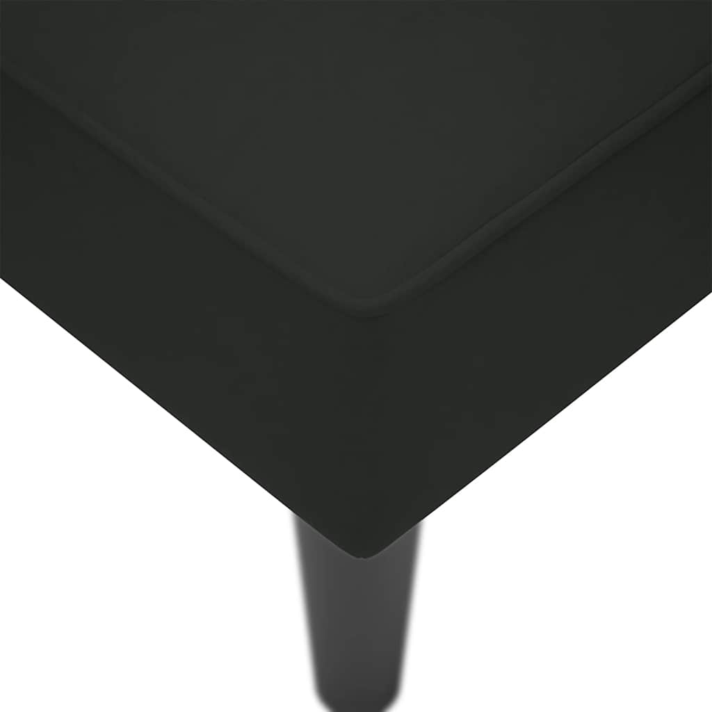 Sdraio con Bracciolo Destro in Velluto Nero - homemem39