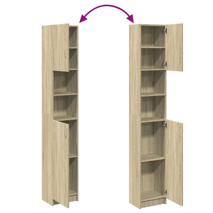 Mobile da Bagno Rovere Sonoma 32x25,5x190 cm Legno Ingegnerizzato | homemem39
