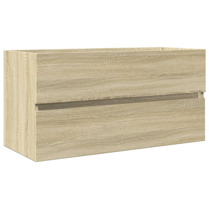 Mobile Lavabo Rovere Sonoma 90x38,5x45 cm in Legno Multistrato | homemem39