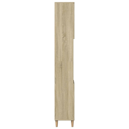 Armadietto da Bagno Rovere Sonoma 30x30x190cm Legno Multistrato | homemem39