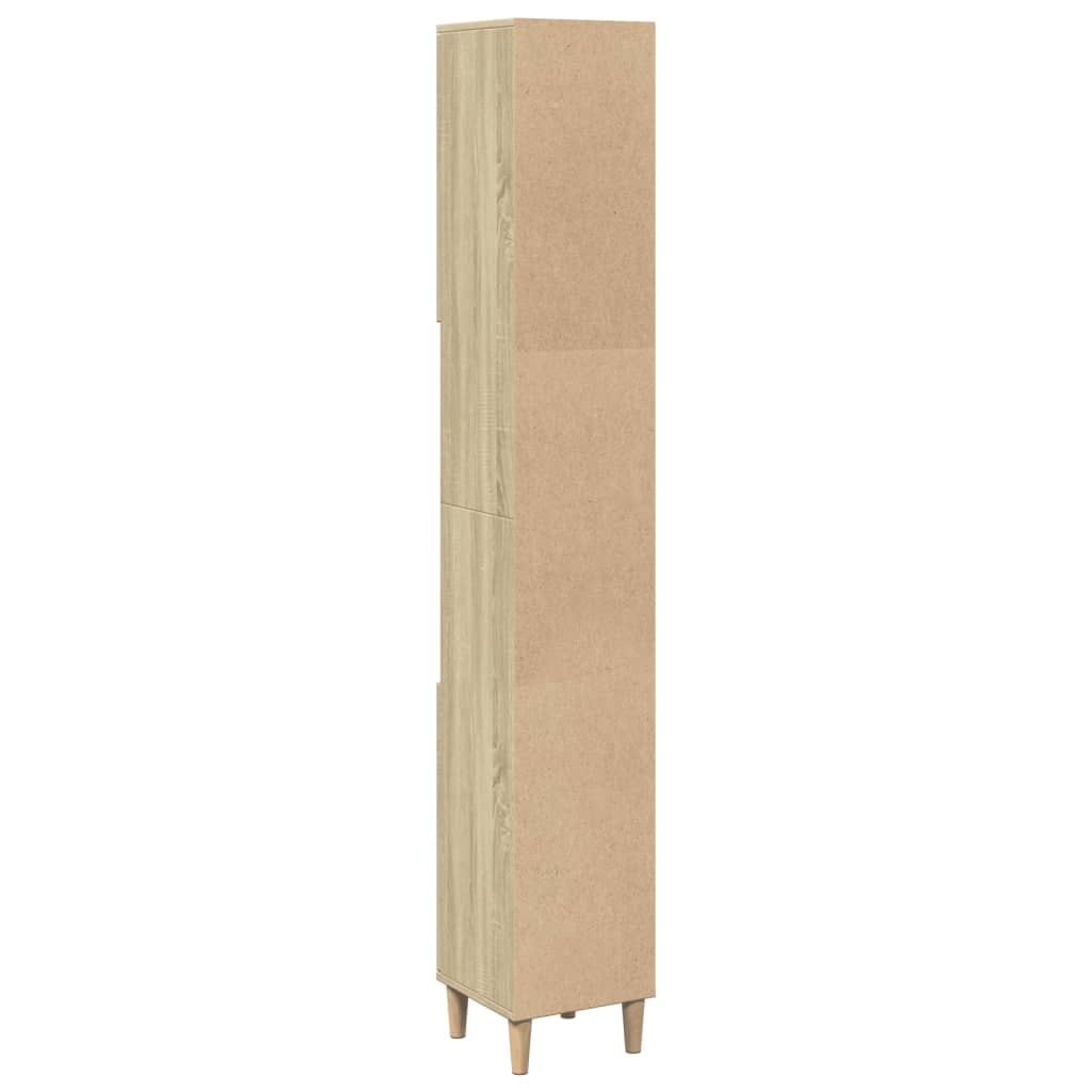Armadietto da Bagno Rovere Sonoma 30x30x190cm Legno Multistrato | homemem39