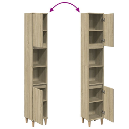 Armadietto da Bagno Rovere Sonoma 30x30x190cm Legno Multistrato | homemem39