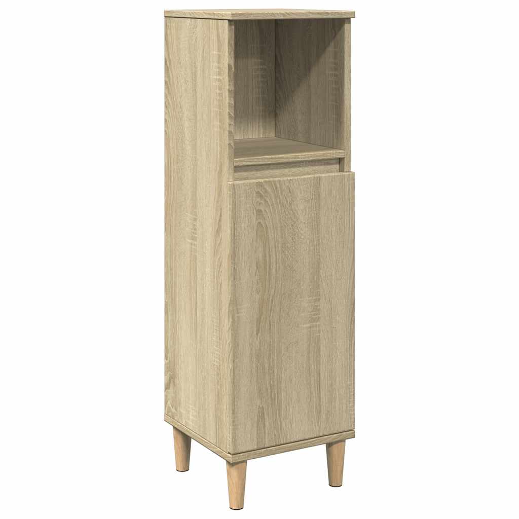 Armadietto da Bagno Rovere Sonoma 30x30x100cm Legno Multistrato | homemem39