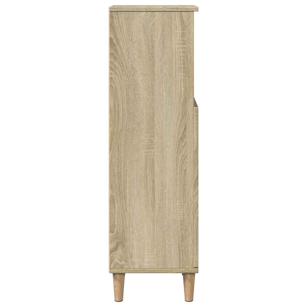 Armadietto da Bagno Rovere Sonoma 30x30x100cm Legno Multistrato | homemem39