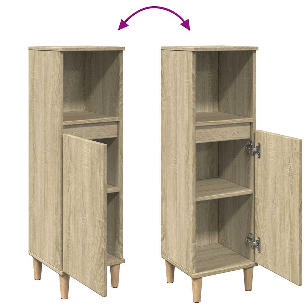 Armadietto da Bagno Rovere Sonoma 30x30x100cm Legno Multistrato | homemem39