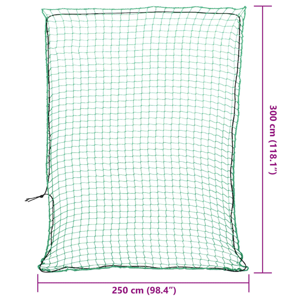 Rete per Rimorchio con Corda Elastica Verde 3x2,5 m in PP - homemem39