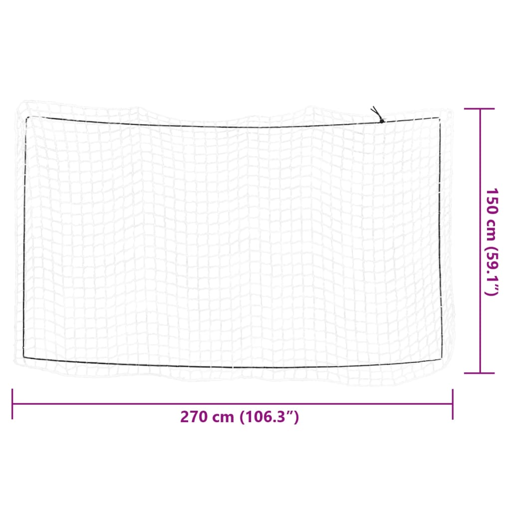 Rete per Rimorchio con Corda Elastica Bianco 2,7x1,5 m in PP - homemem39