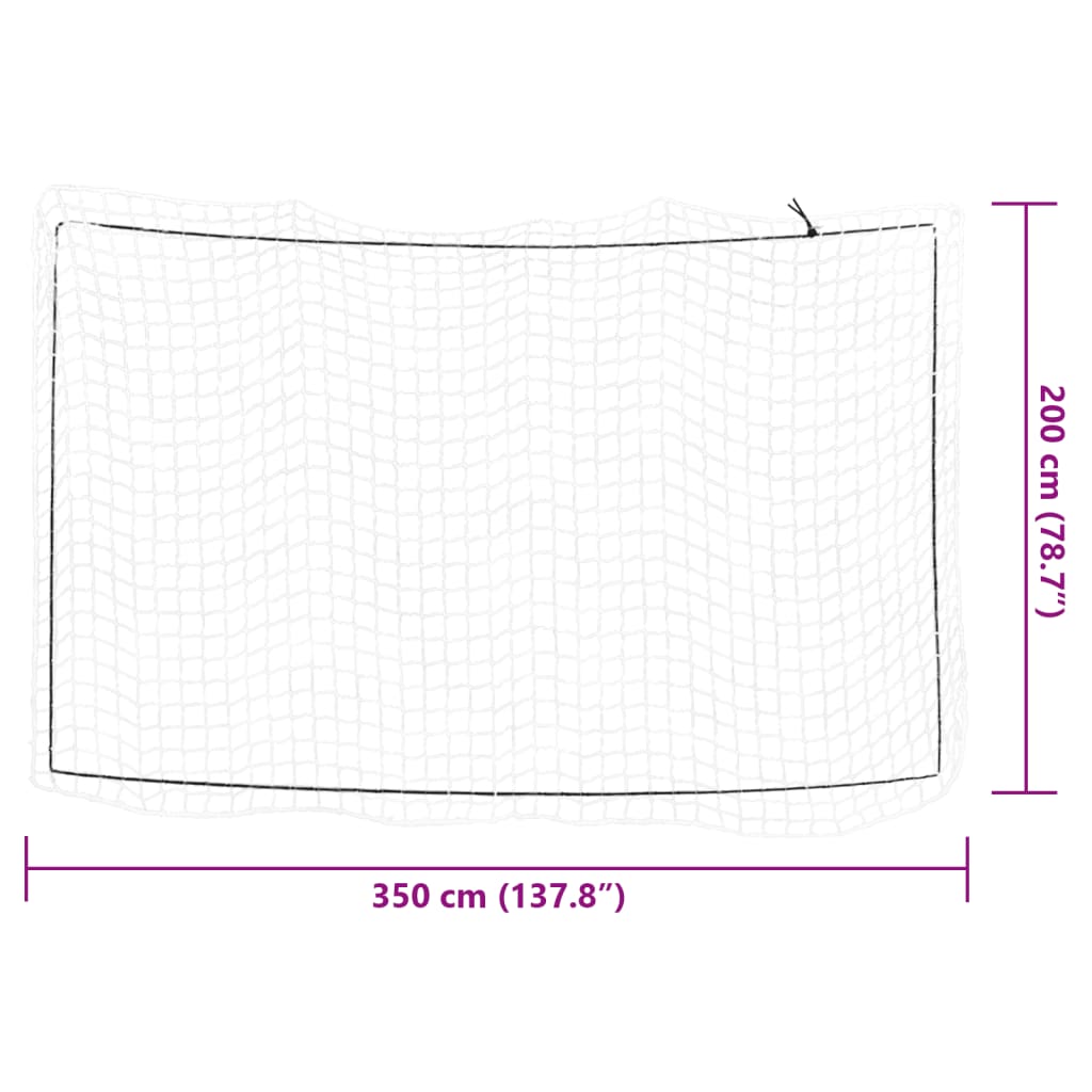 Rete per Rimorchio con Corda Elastica Bianco 3,5x2 m in PP - homemem39