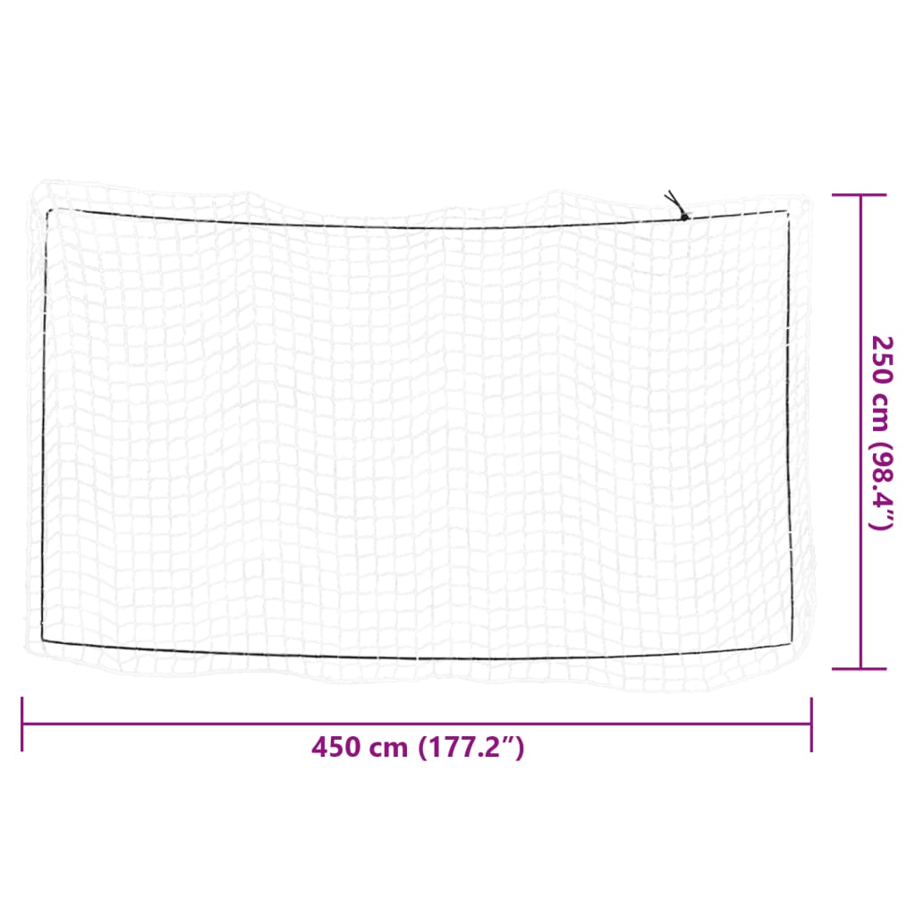 Rete per Rimorchio con Corda Elastica Bianco 4,5x2,5 m in PP - homemem39