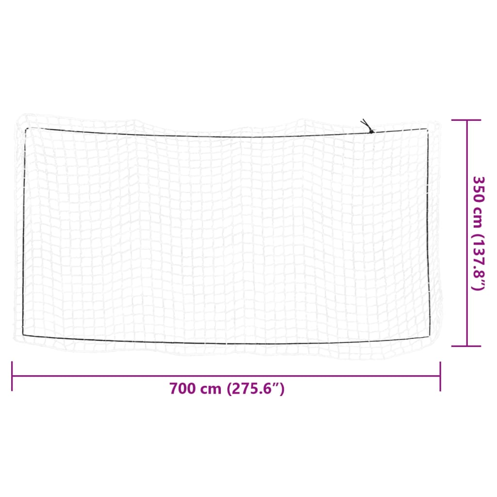 Rete per Rimorchio con Corda Elastica Bianco 7x3,5 m in PP - homemem39