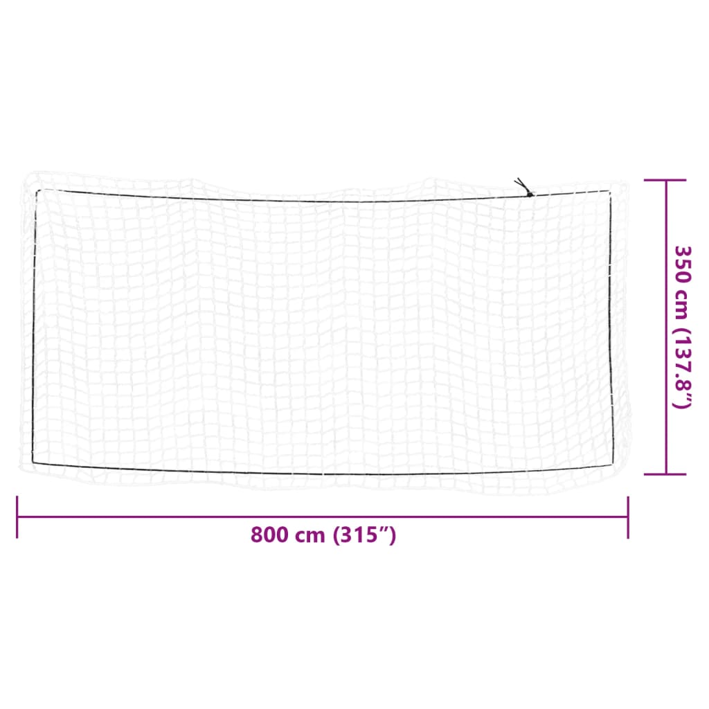 Rete per Rimorchio con Corda Elastica Bianco 8x3,5 m in PP - homemem39