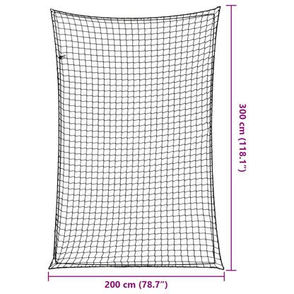Rete per Rimorchio con Corda Elastica Nero 3x2 m in PP - homemem39