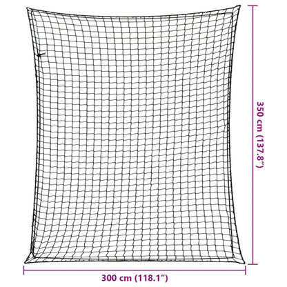 Rete per Rimorchio con Corda Elastica Nero 3,5x3 m in PP - homemem39
