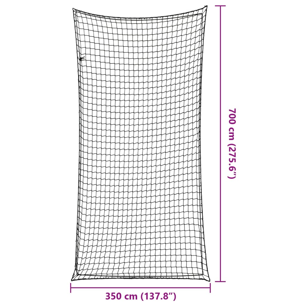 Rete per Rimorchio con Corda Elastica Nero 7x3,5 m in PP - homemem39