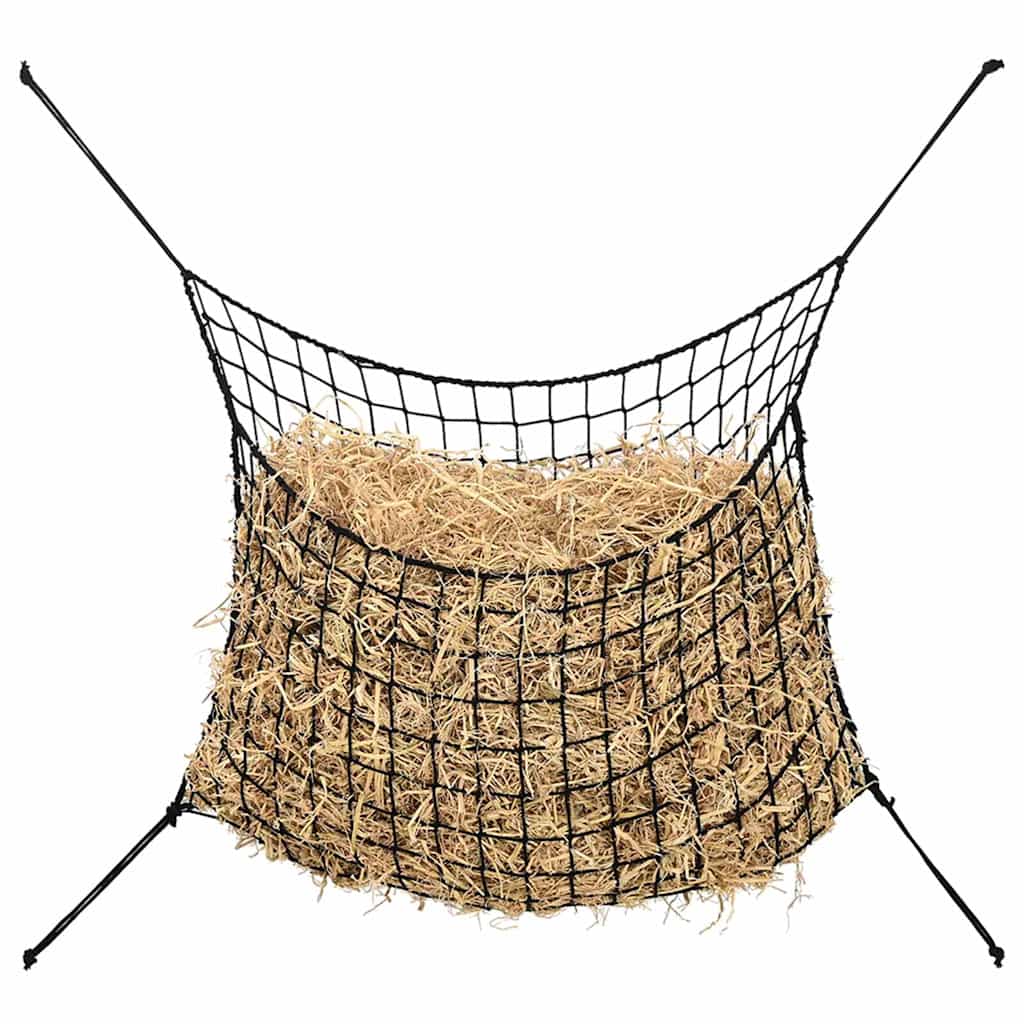 Reti da Fieno 2pz Rettangolari Neri 90x60 cm in PP | homemem39