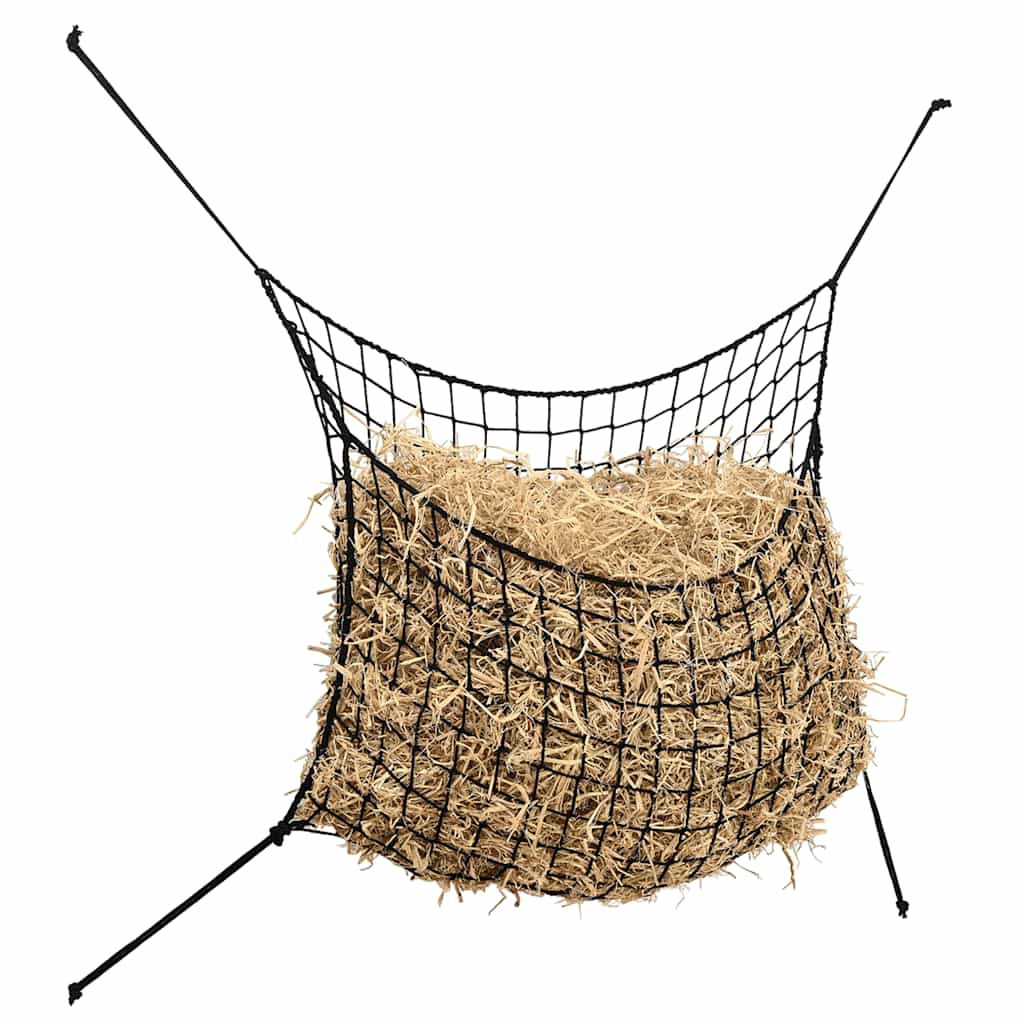 Reti da Fieno 2pz Rettangolari Neri 150x90 cm in PP | homemem39