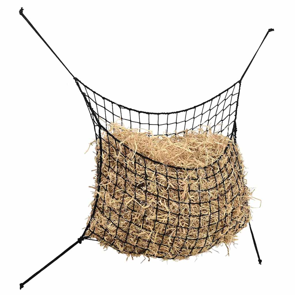 Reti da Fieno 2pz Rettangolari Neri 200x120 cm in PP | homemem39