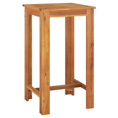 Set Bar da Giardino 3 pz Nero in Legno Acacia e Polyrattan | homemem39