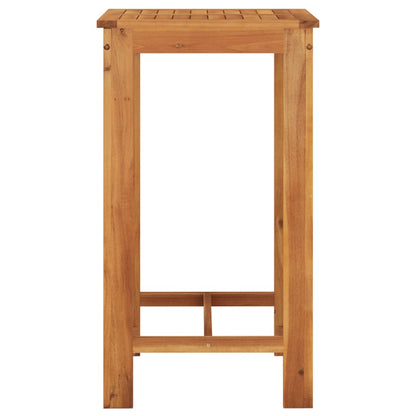Set Bar Giardino 5pz Marrone Legno Massello Acacia e Polyrattan | homemem39