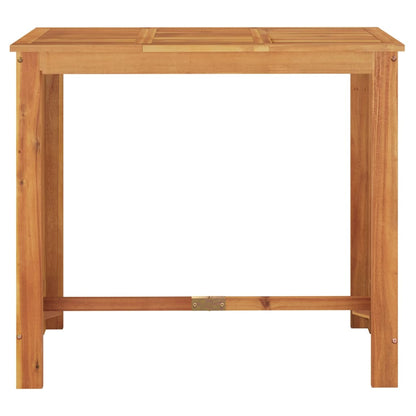Set Bar da Giardino 7 pz Nero in Legno Acacia e Polyrattan | homemem39