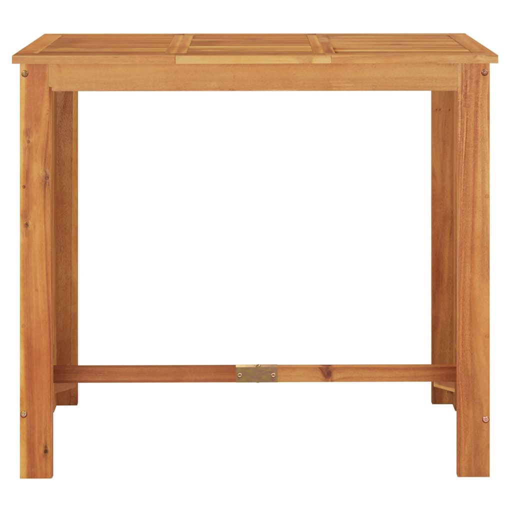 Set Bar da Giardino 7 pz Grigio in Legno Acacia e Polyrattan | homemem39