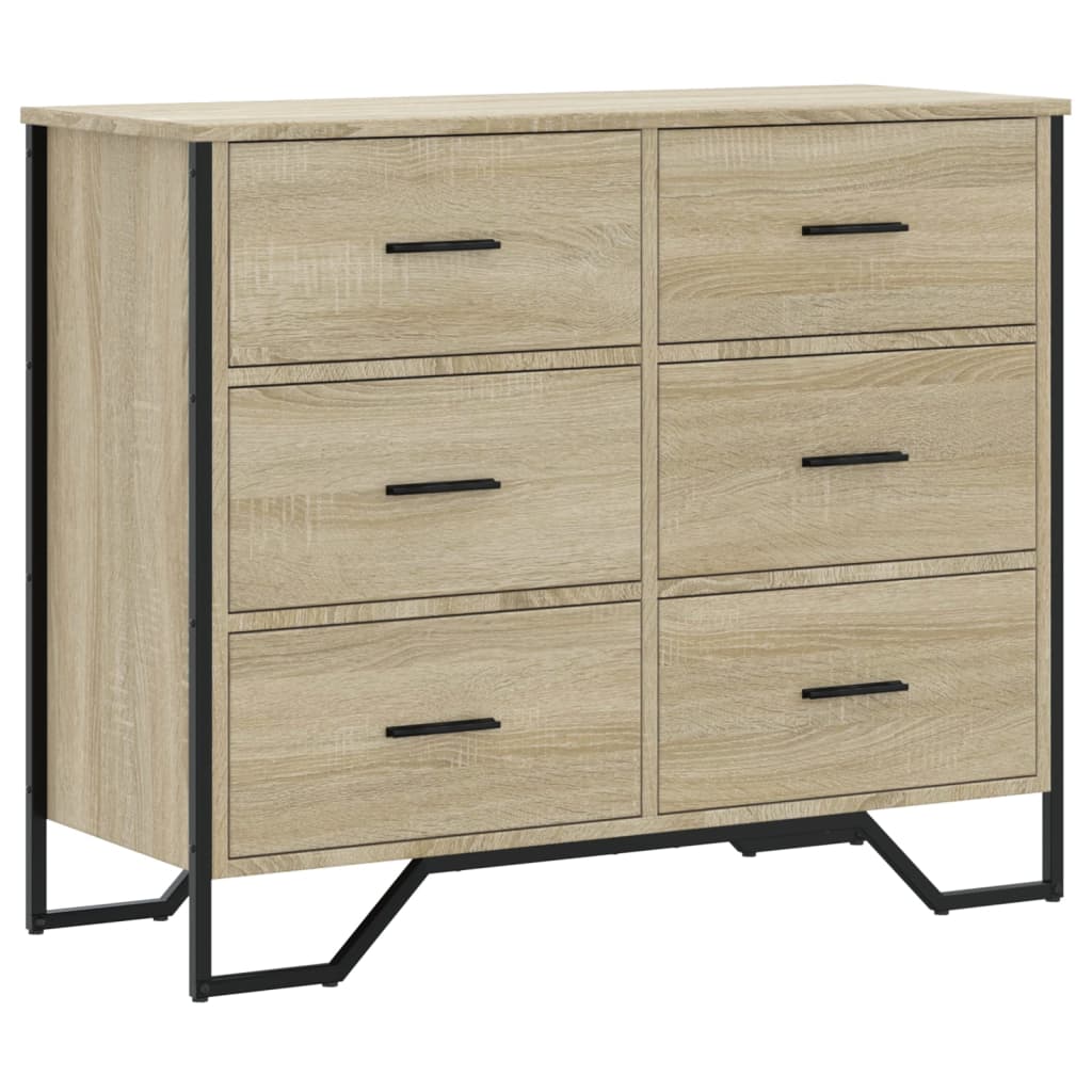 Cassettiera Rovere Sonoma 91x35,5x74,5 cm in Truciolato - homemem39
