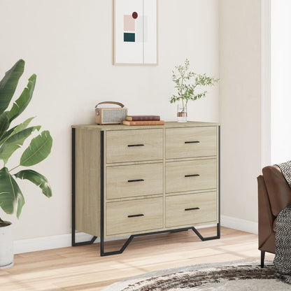 Cassettiera Rovere Sonoma 91x35,5x74,5 cm in Truciolato - homemem39
