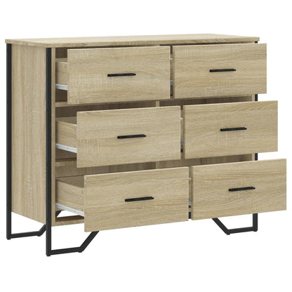 Cassettiera Rovere Sonoma 91x35,5x74,5 cm in Truciolato - homemem39