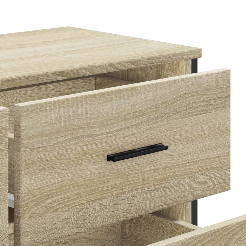 Cassettiera Rovere Sonoma 91x35,5x74,5 cm in Truciolato - homemem39