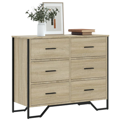 Cassettiera Rovere Sonoma 91x35,5x74,5 cm in Truciolato - homemem39