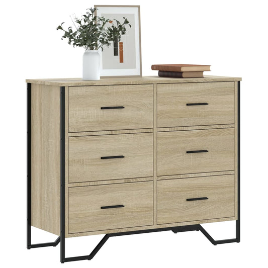 Cassettiera Rovere Sonoma 91x35,5x74,5 cm in Truciolato - homemem39