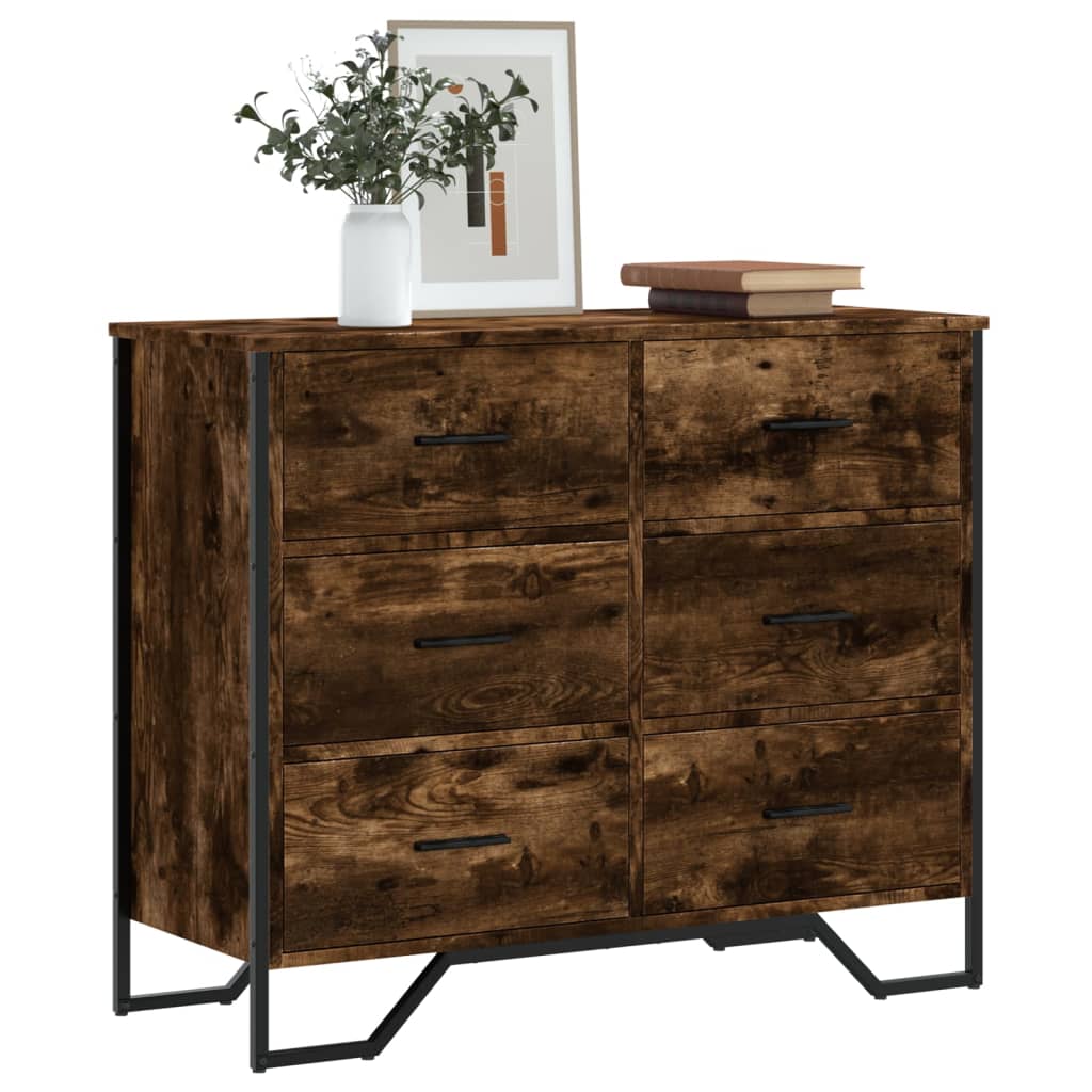 Cassettiera Rovere Sonoma 91x35,5x74,5 cm in Truciolato | homemem39