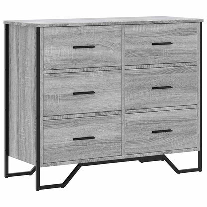 Cassettiera Grigio Sonoma 91x35,5x74,5 cm in Truciolato - homemem39