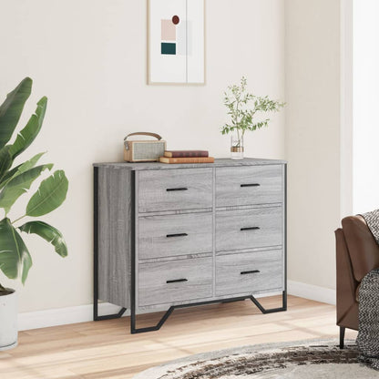 Cassettiera Grigio Sonoma 91x35,5x74,5 cm in Truciolato - homemem39