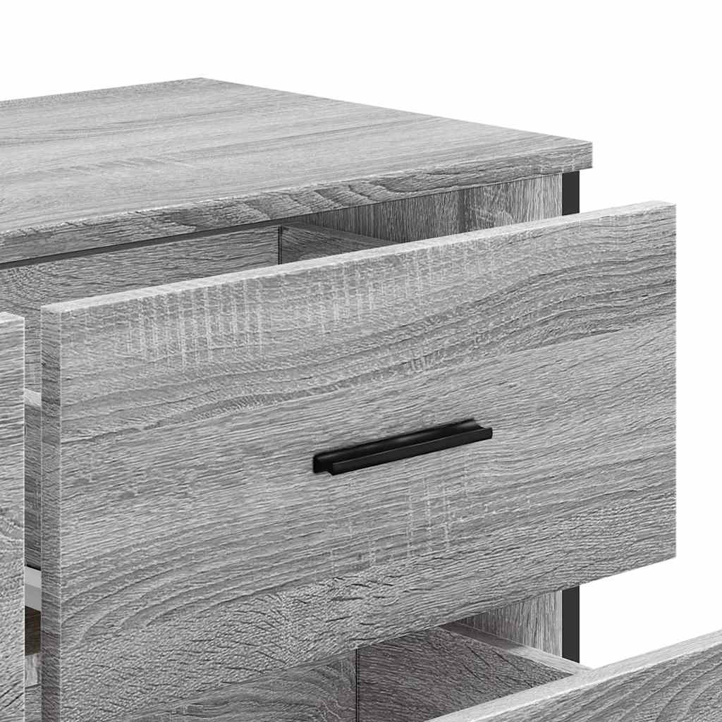 Cassettiera Grigio Sonoma 91x35,5x74,5 cm in Truciolato - homemem39